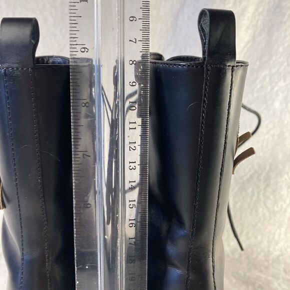 Lavorazione Artigiana Black Leather Moto Boots 7 - Picture 11 of 13